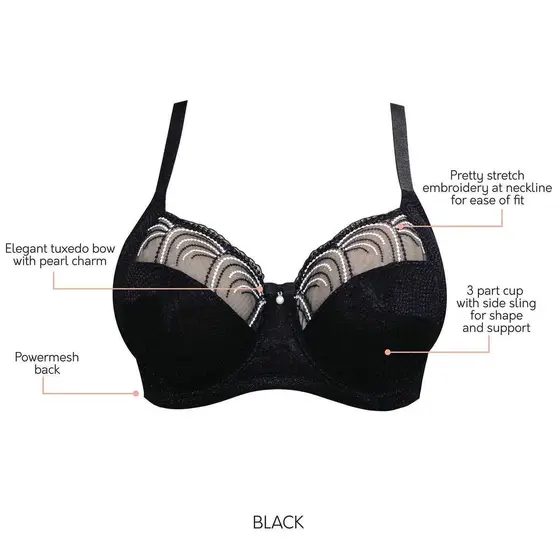 Enchanting Embroidery Contour Bra for Fuller Busts