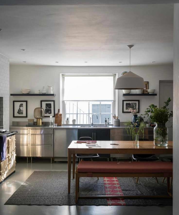 kitchen with stainless steel units