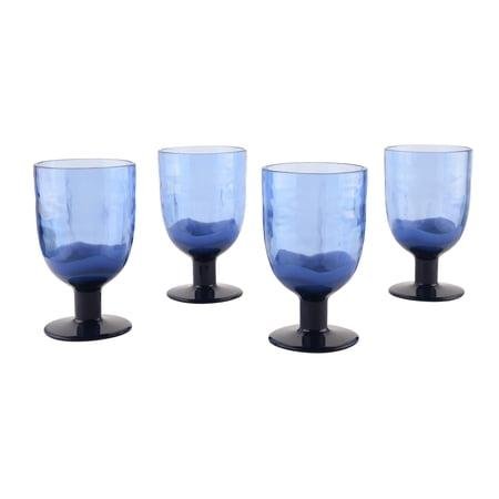 Colorful 4-Piece Acrylic Goblet Wine Set by Drew Barrymore