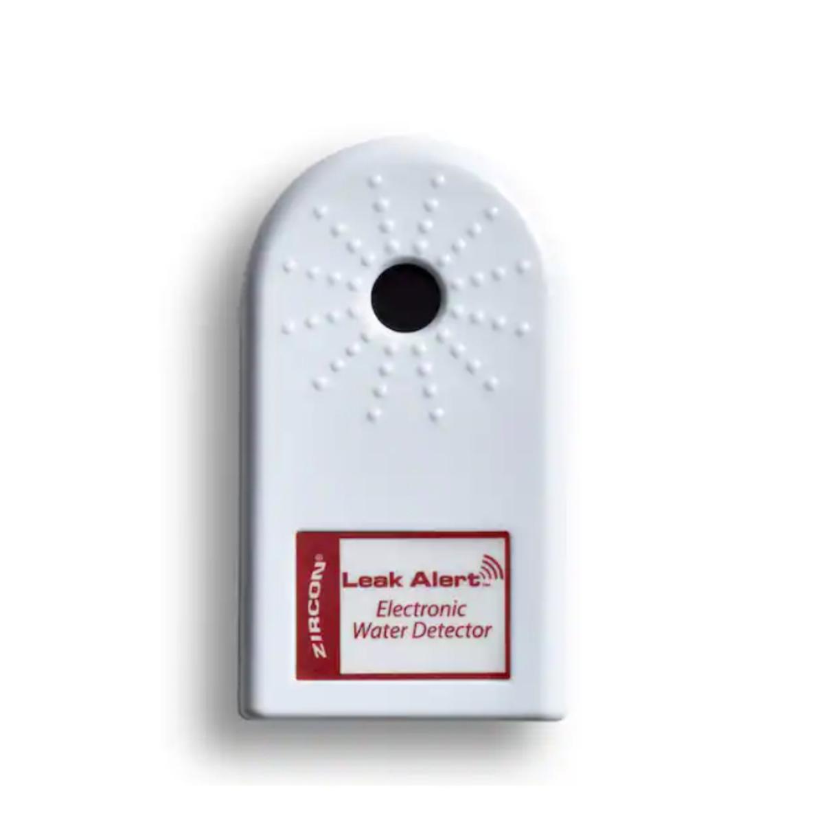 Zircon Leak Sensor Alarm against white background.