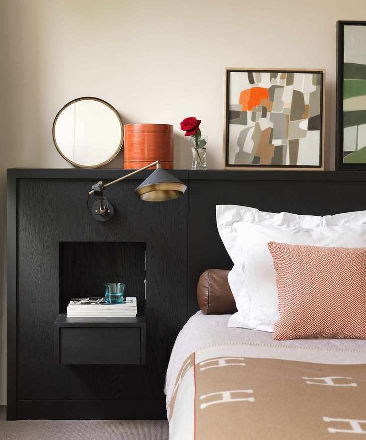 Headboard ideas with built-in storage