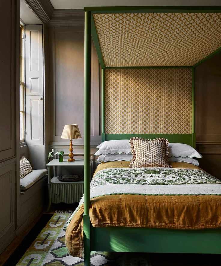 Stylish four-poster bed