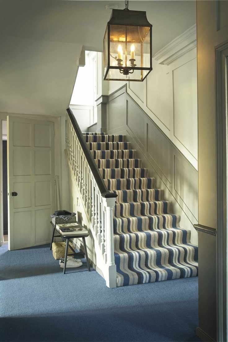traditional striped carpet runner