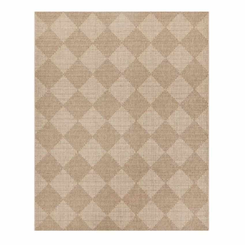 Chasewood Beige Geometric Indoor/Outdoor Area Rug