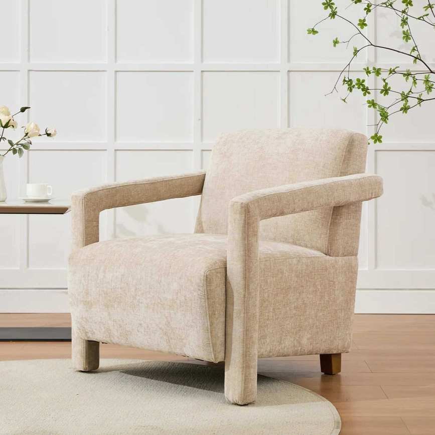 Wayfair, Ebern Designs Modern Chenille Upholstered Arm Accent Chair & Reviews | Wayfair