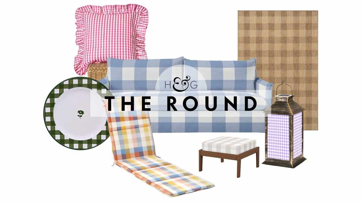 Gingham Takes Over Stripes This Summer – Discover 24 Outdoor Decor Finds