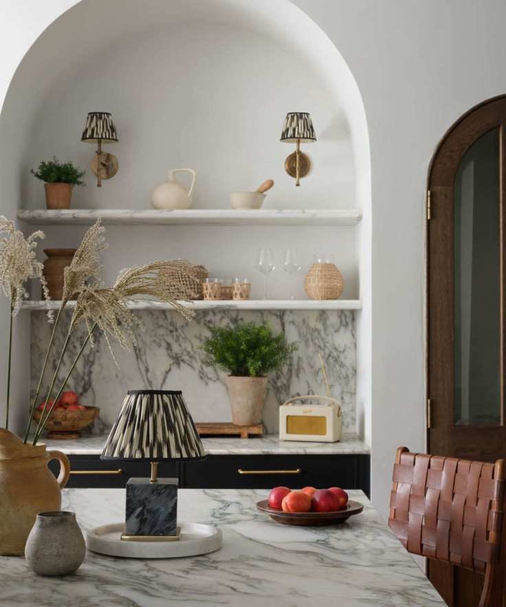 Portable kitchen lighting on a table