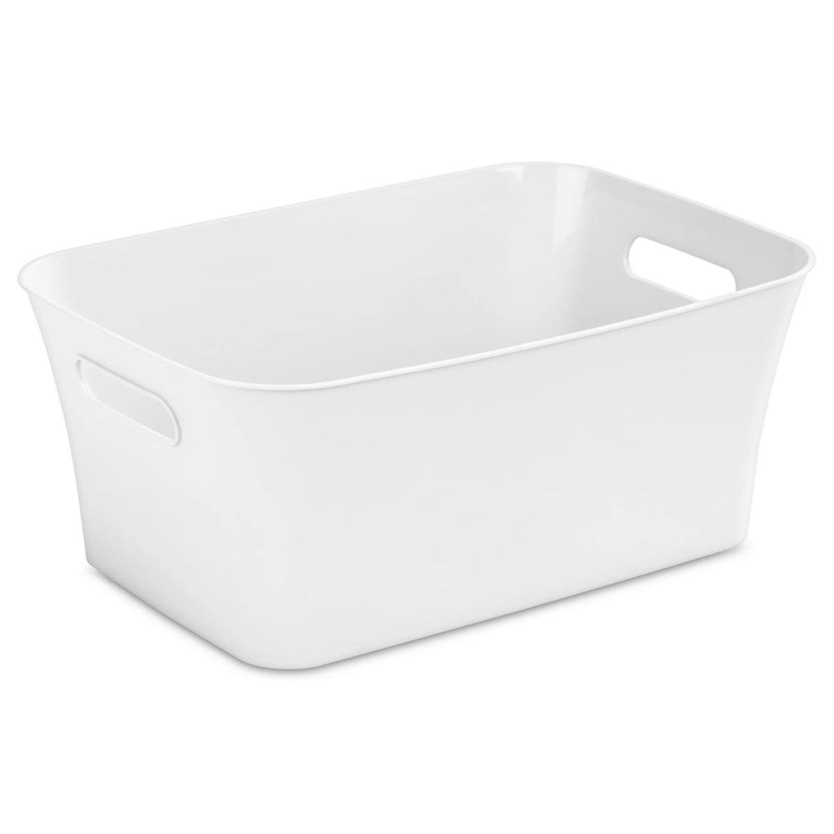White storage bin