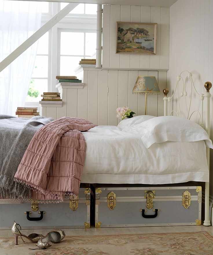 Underbed storage ideas with trunks