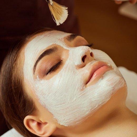 Woman getting Professional Facial service for skin care Woman getting Professional Facial service for skin care