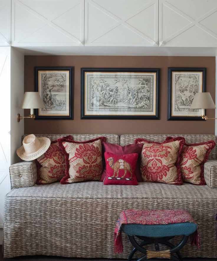 Caramel bedroom corner with cozy seating