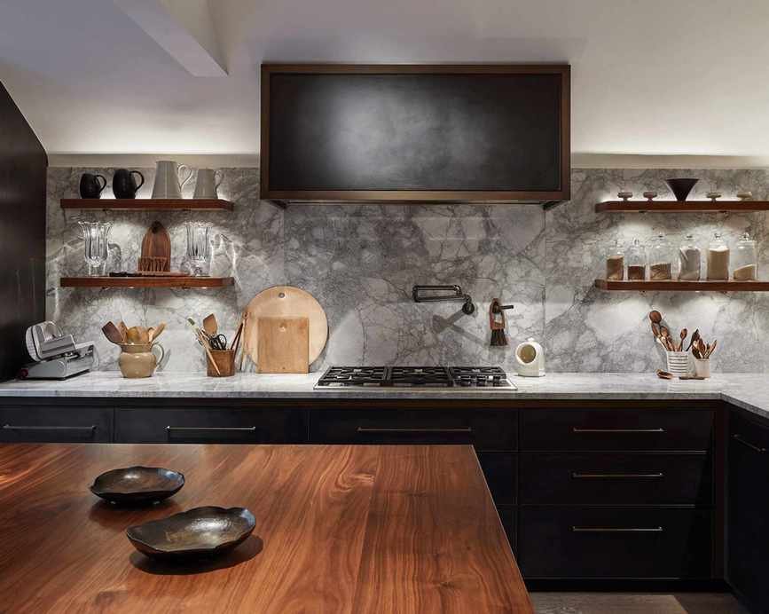 kitchen with discreet lighting