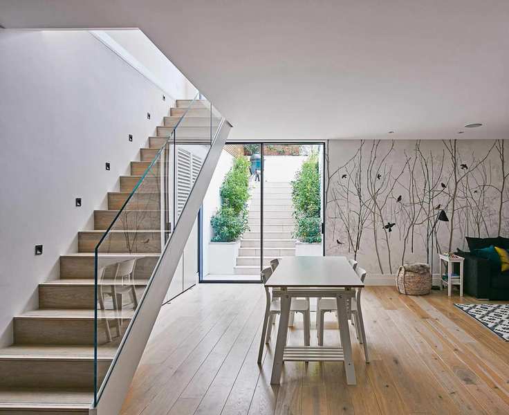 Staircase railing ideas glass