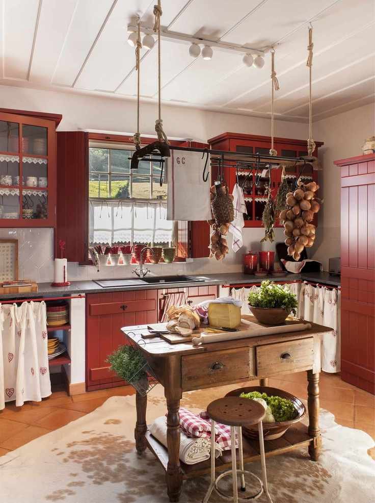 Kitchen featuring terracotta accents