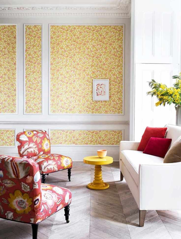 Jane Churchill's Nerissa wallpaper in yellow