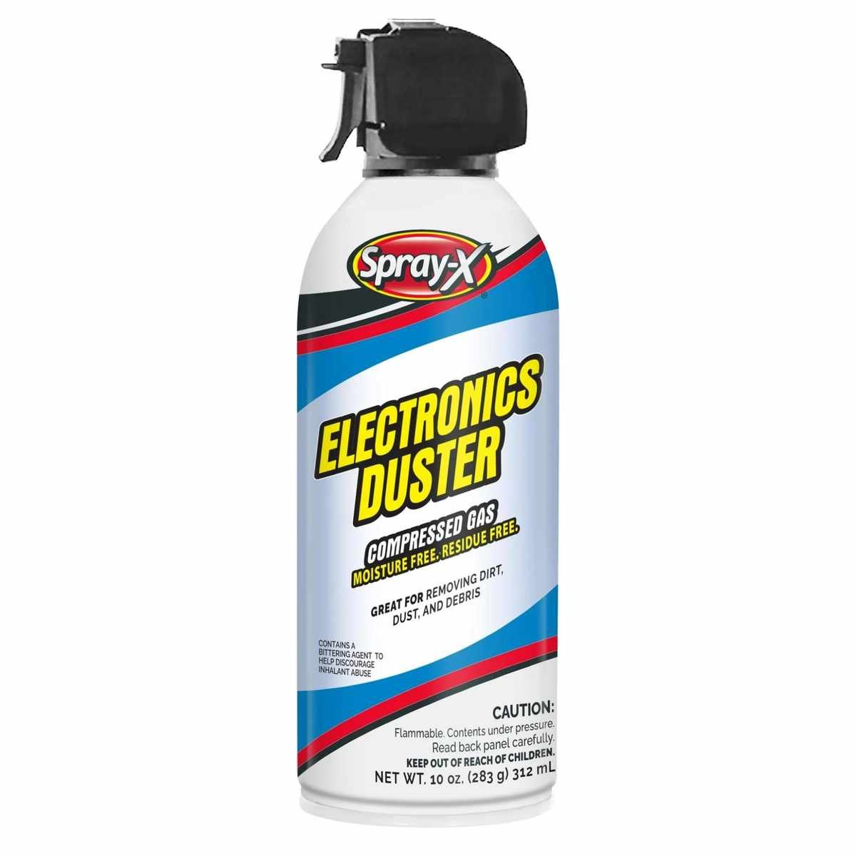 A can of compressed gas for dusting electronics.