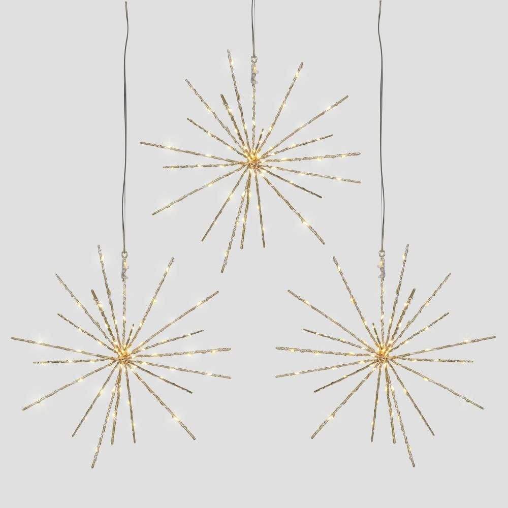 Philips Gold Glitter Hanging Starburst Lights