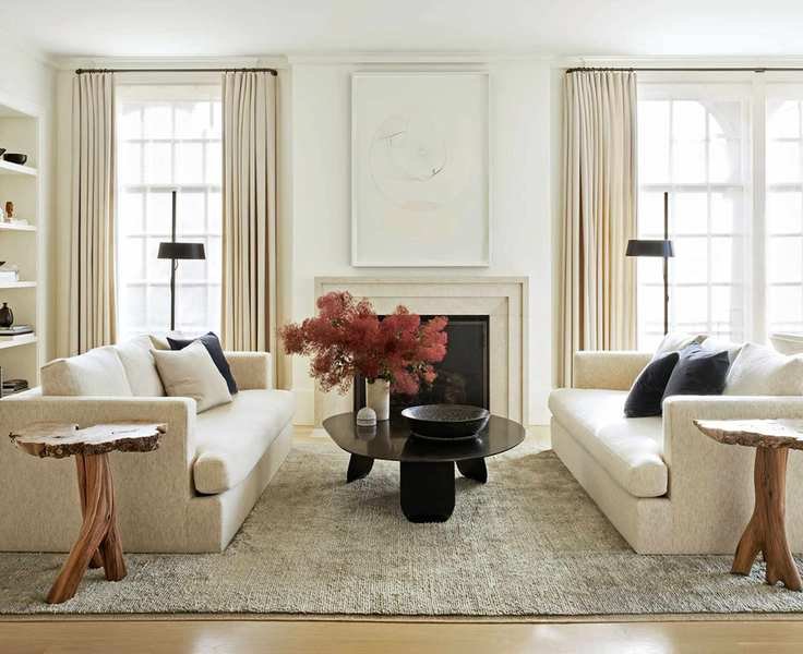 cream living room in 1920s San Francisco house