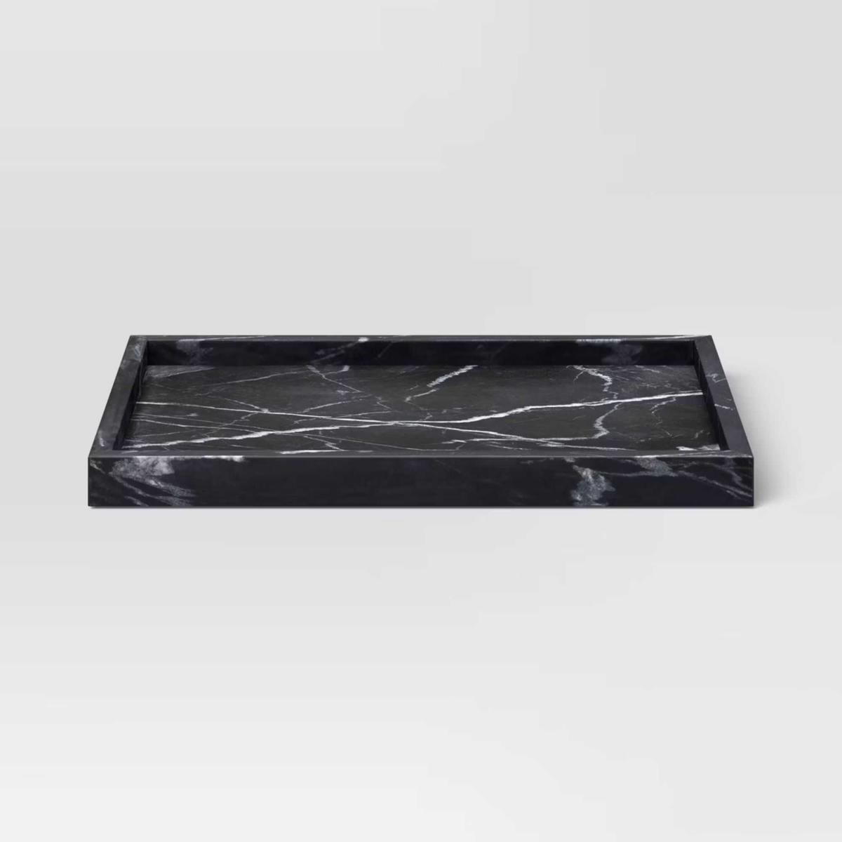 Marble Rectangle Tray Black - Threshold&amp;trade;