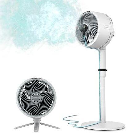 Shark Flexbreeze Pedestal & Tabletop Oscillating Fan With Remote, Indoor & Outdoor, Portable, Corded & Cordless With Instacool Misting Attachment, White, Fa222wh