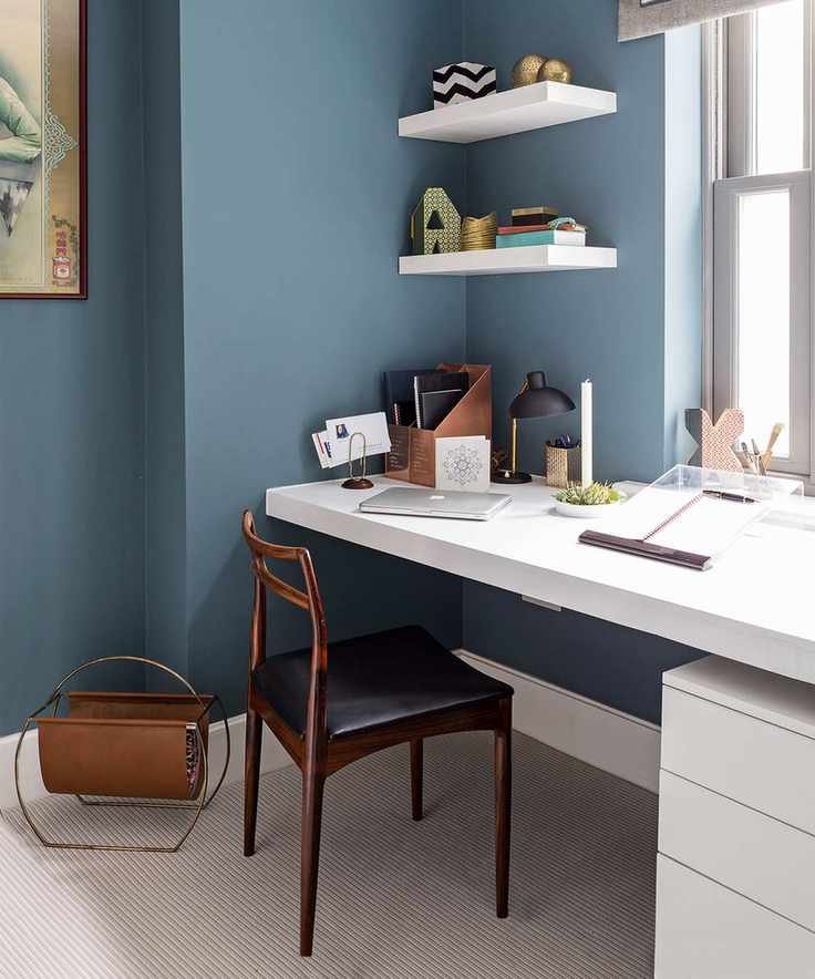 home office with desk and chair