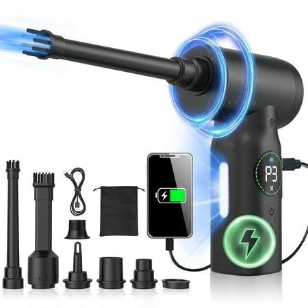 Nexpow Air Duster - 150,000 Rpm Compressed Air Duster With Power Bank&amp;amp;lighting for Office,home,usb, 8.22 X 5.78 X 2.51 in