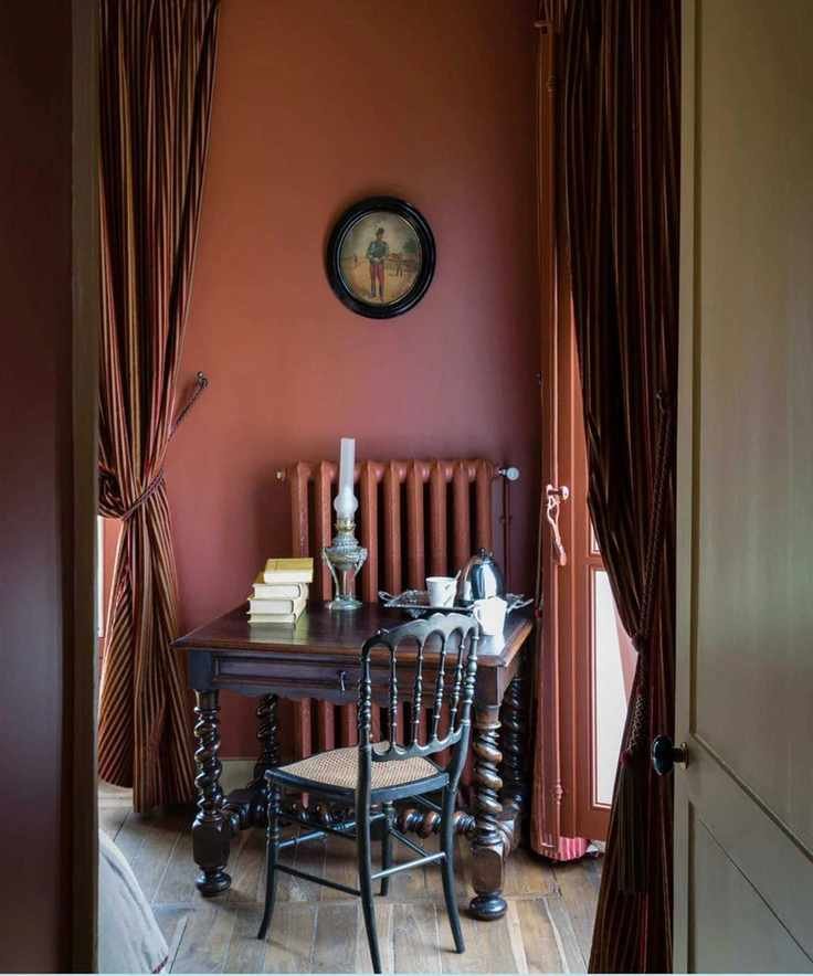 room decorated in terracotta tones
