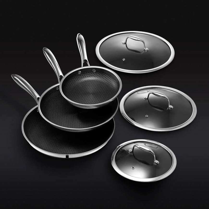 Hybrid Fry Pan Set With Lids, 6pc &mdash; Default Title