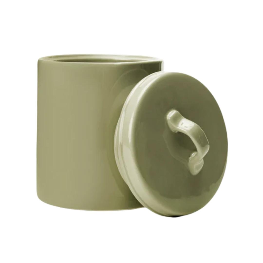 a green canister