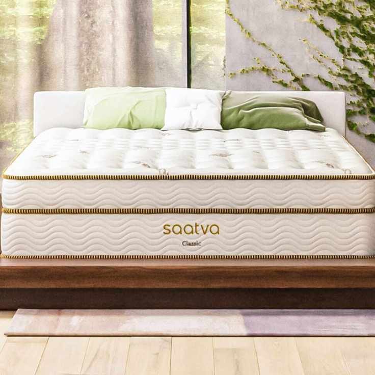 Saatva Classic Mattress in a bedroom.