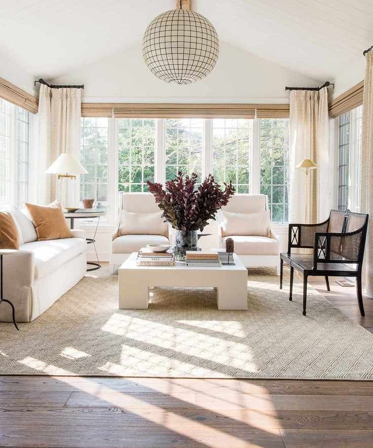 Chic living room with neutral tones