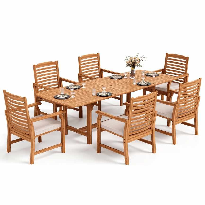 Wildon Home&amp;reg; Susa Rectangular 6 - Person 94" Long Dining Set With Cushions &amp;amp; Reviews | Wayfair