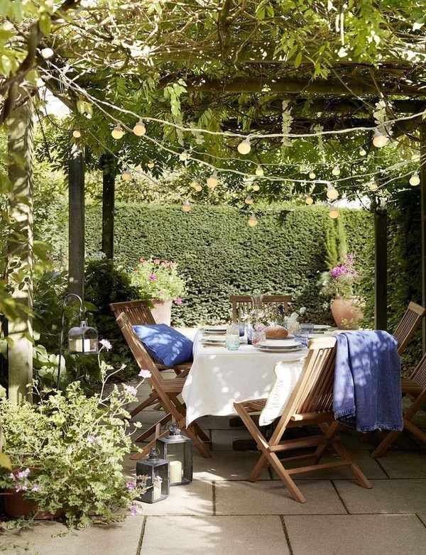 patio ideas living pergola with outdoor lighting