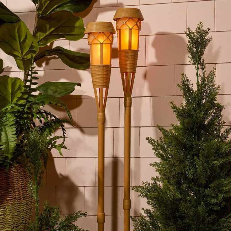 Compass Home Set of 2 Solar Torch Light