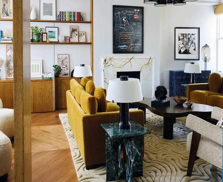 Designer Transforms Former London Convent with Mustard Mohair and Art