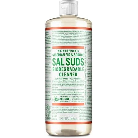 Dr. Bronner's - Sal Suds Biodegradable Cleaner (32 Oz) - All-Purpose, Pine Cleaner for Floors, Laundry and Dishes, Concentrated, Cuts Grease and Dirt, Powerful Formula(packaging May Vary)