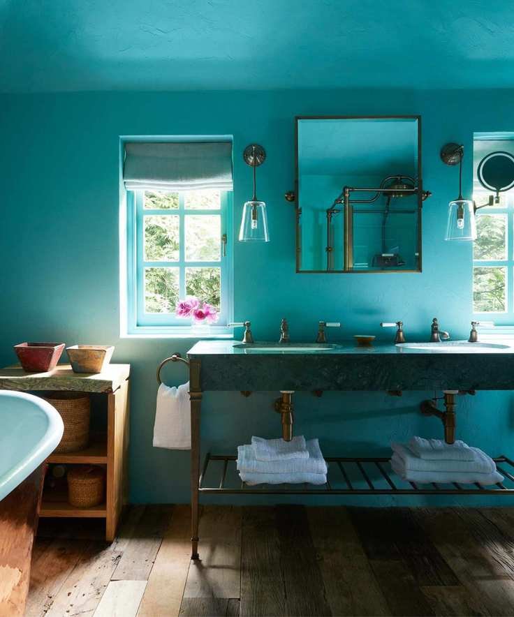 Blue bathroom
