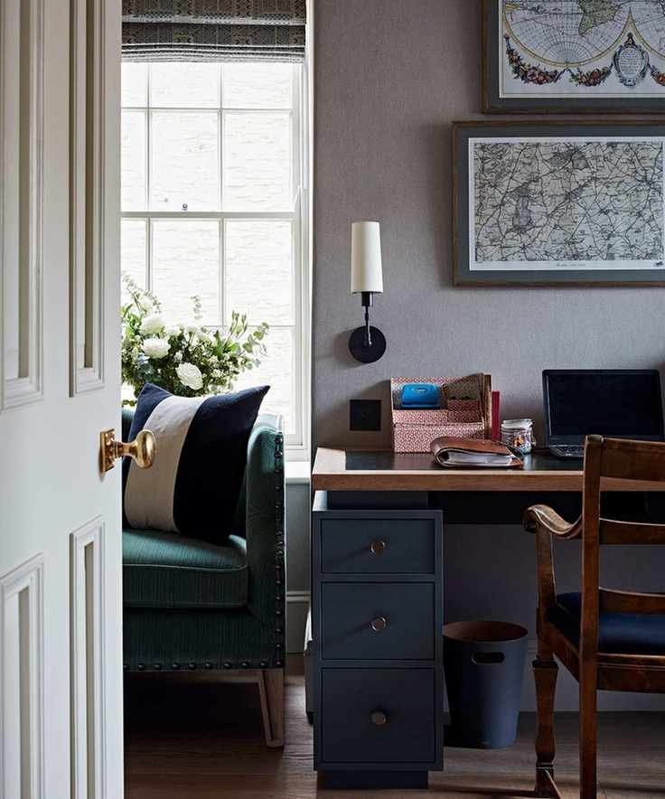Home office with a cozy ambiance