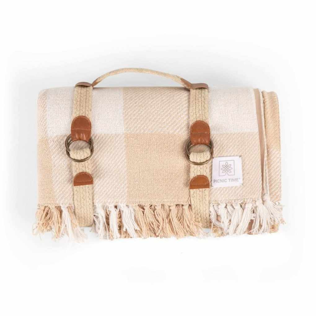 Sayulita Picnic Blanket with Harness in Beige at Williams Sonoma