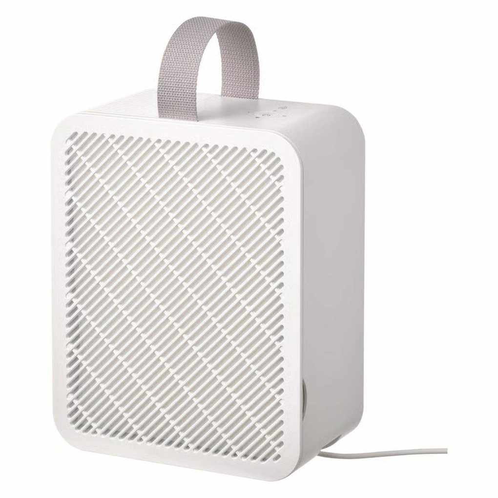A white IKEA UPPÅTVIND Air purifier