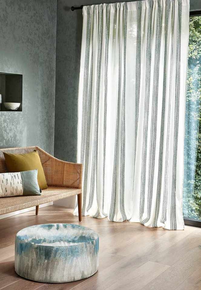 Sheer fabric curtains