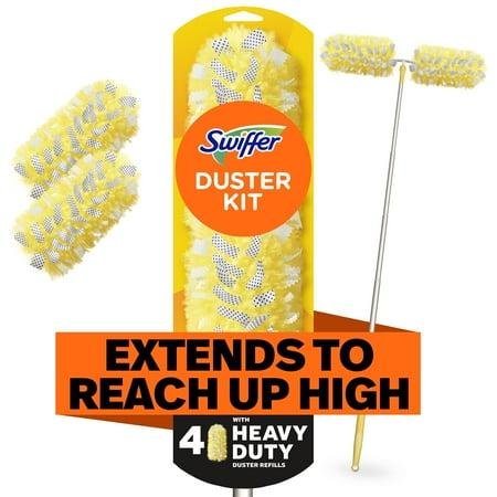 Swiffer Dusters With Extension Pole, Cleaning Kit Includes 6ft Extendable Handle + 4 Duster Refills