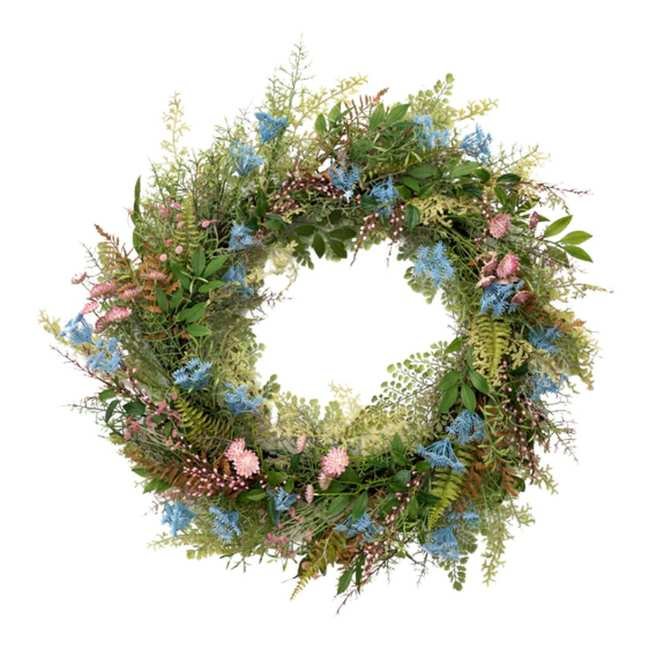 a spring themed wreath