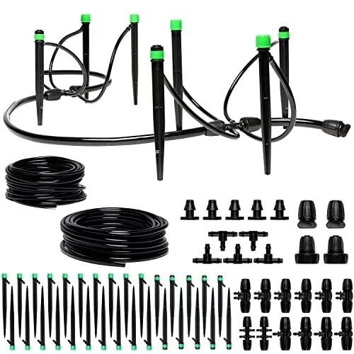 Carpathen Drip Irrigation System - Adjustable Premium Irrigation System for Garden, Raised Beds - Complete Drip Irrigation Kit With Drip Emitters, 5/16" and 1/4" Irrigation Tubing and Barbed Fittings