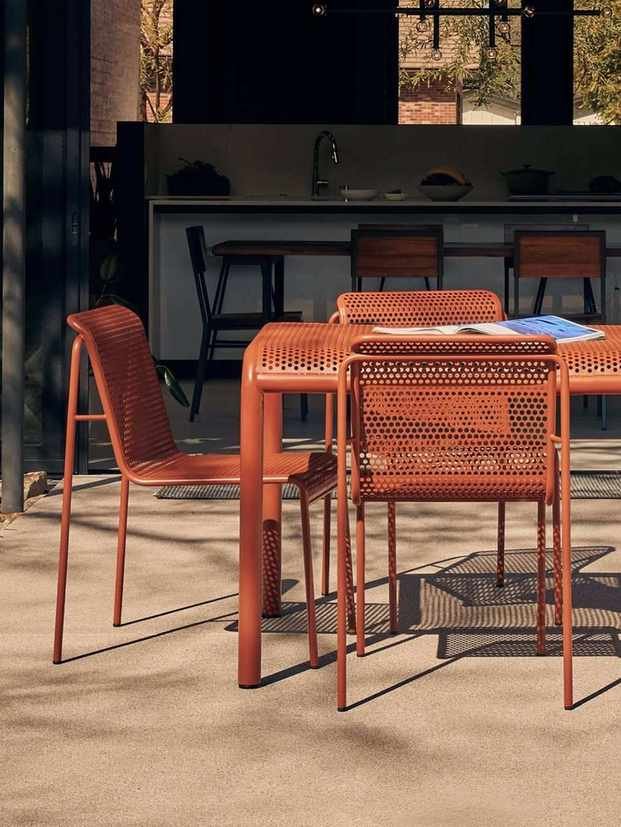 orange dinnig furniture