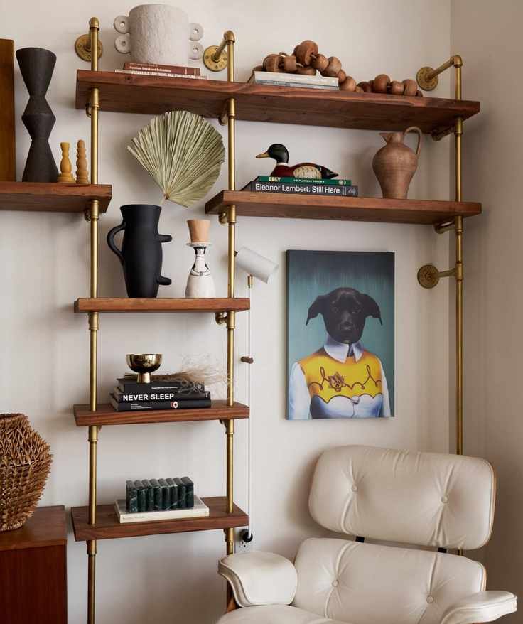 custom open shelving unit by DATE Interiors
