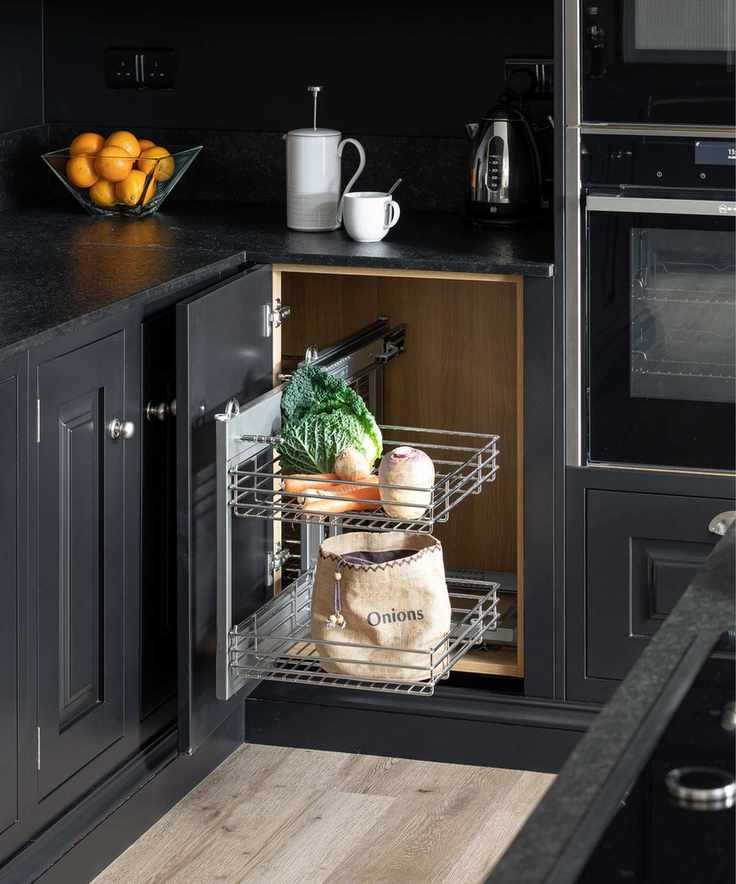 kitchen with corner cabinets