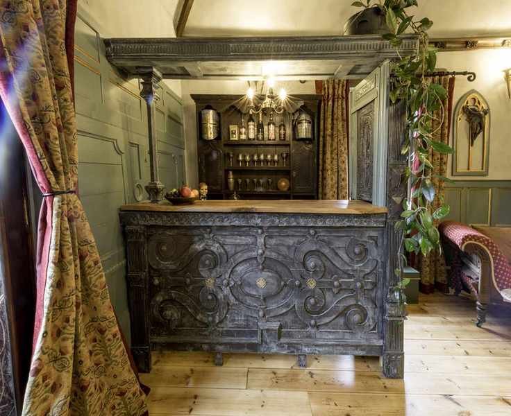 Stylish basement bar