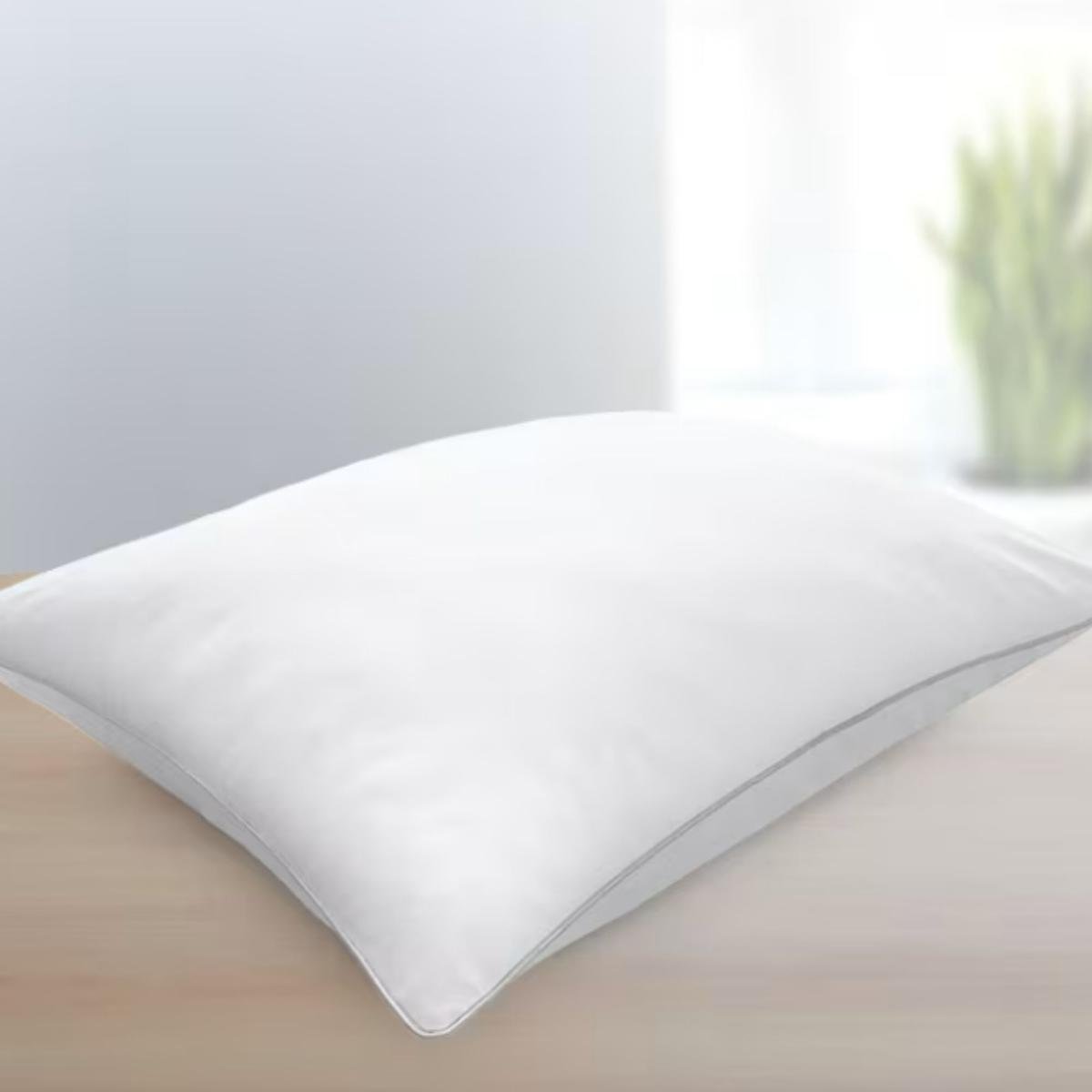 PlushComfort Classic Pillow on a counter.