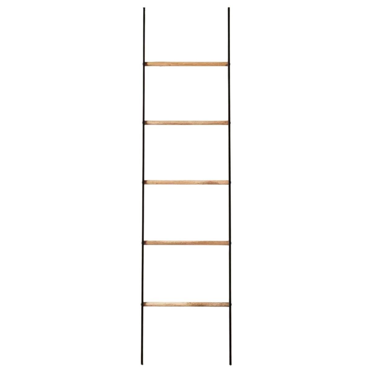 6' Wood & Steel Blanket Ladder Black/Natural - Hearth & Hand™ with Magnolia